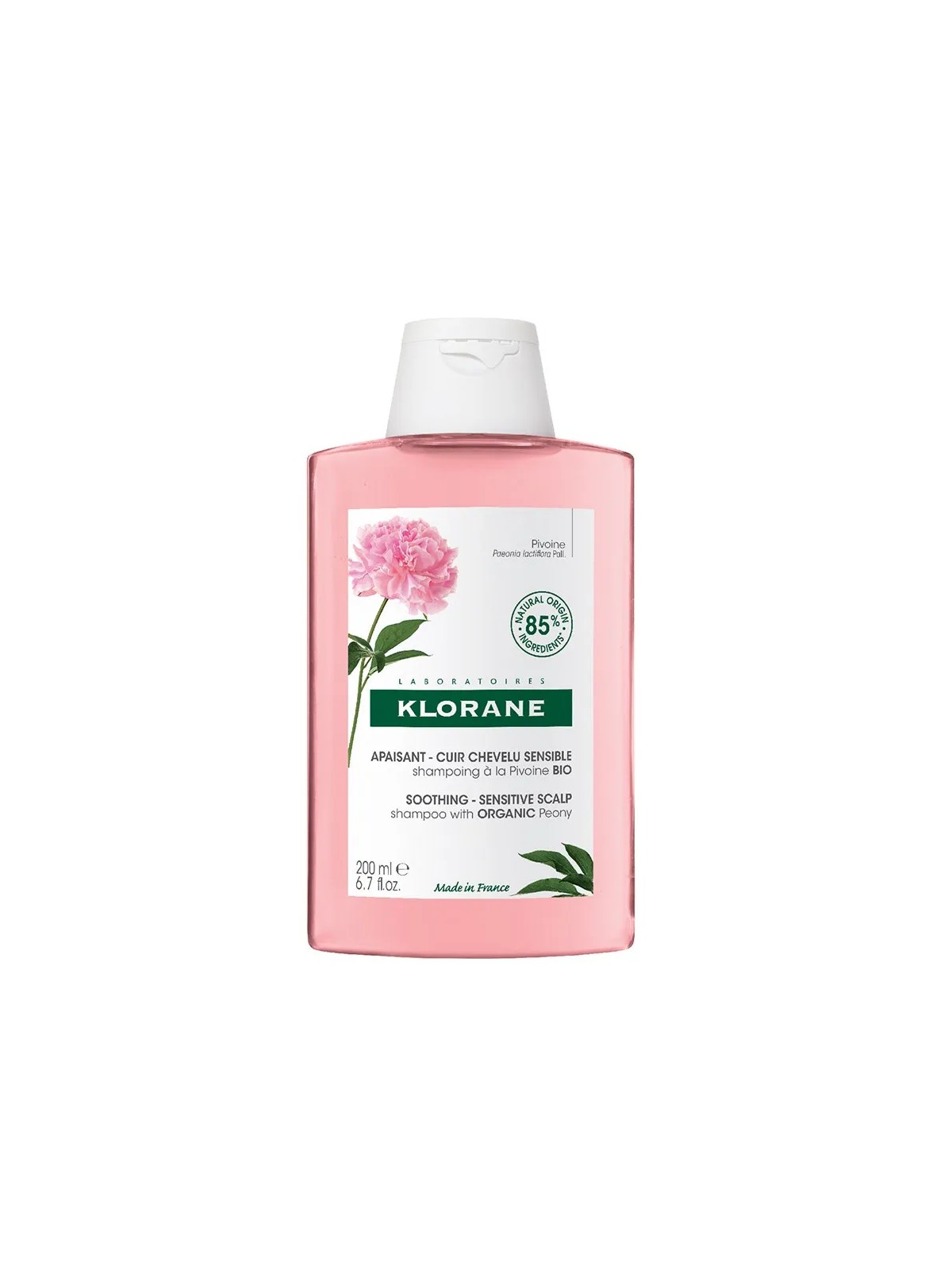 Klorane Pivoine Shampooing Apaisant Cuir chevelu sensible Bio 200ml