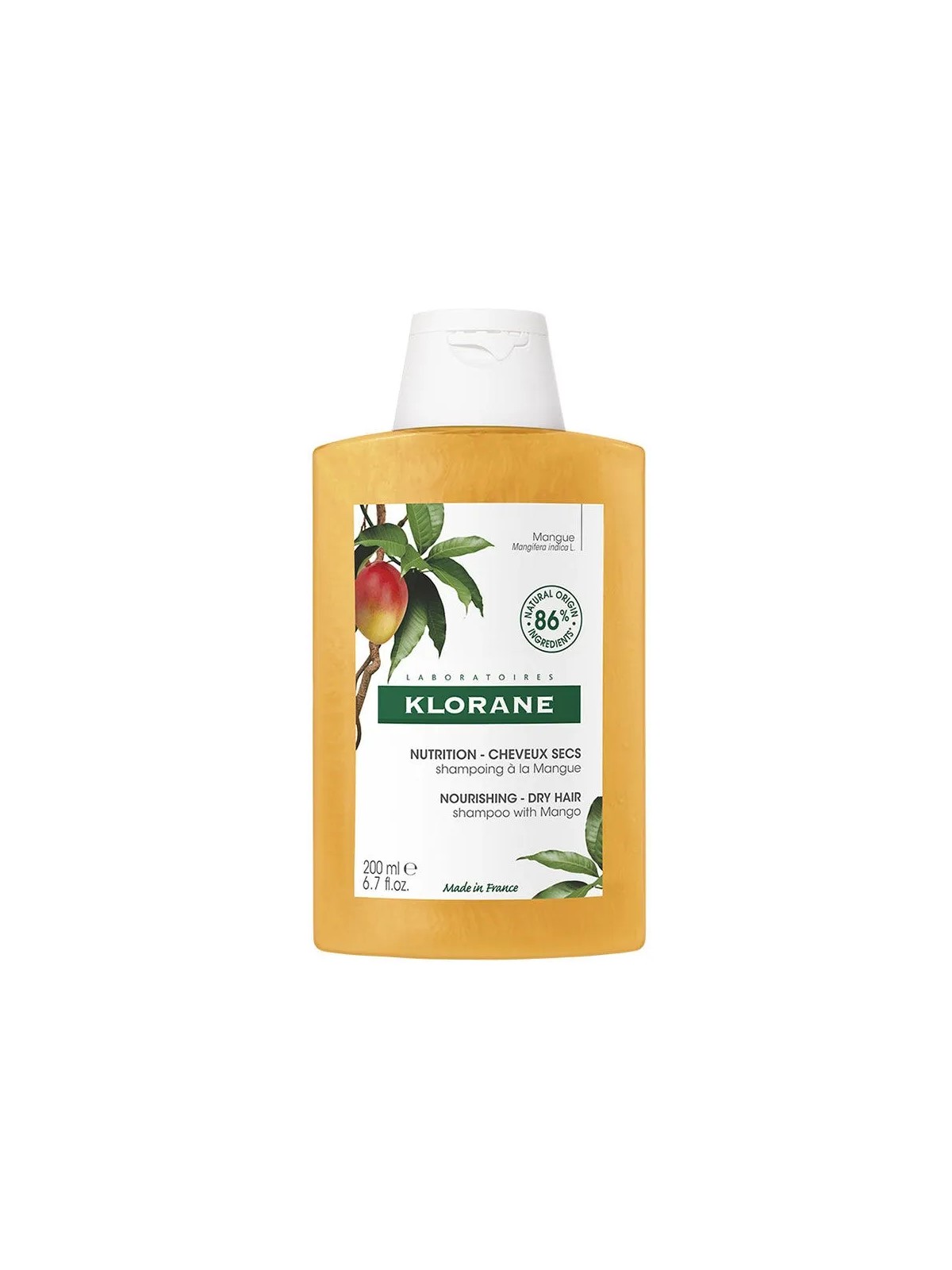 Klorane Mangue Shampooing nutrition Cheveux secs 200ml