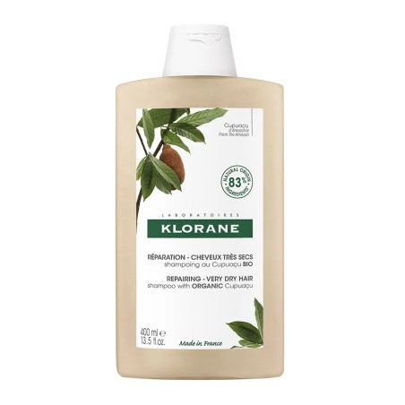 Klorane Cupuacu Shampoing Réparation Bio Cheveux Très Secs 400ml