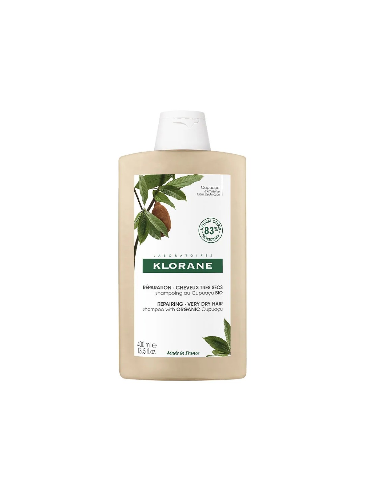 Klorane Cupuacu Shampoing Réparation Bio Cheveux Très Secs 400ml