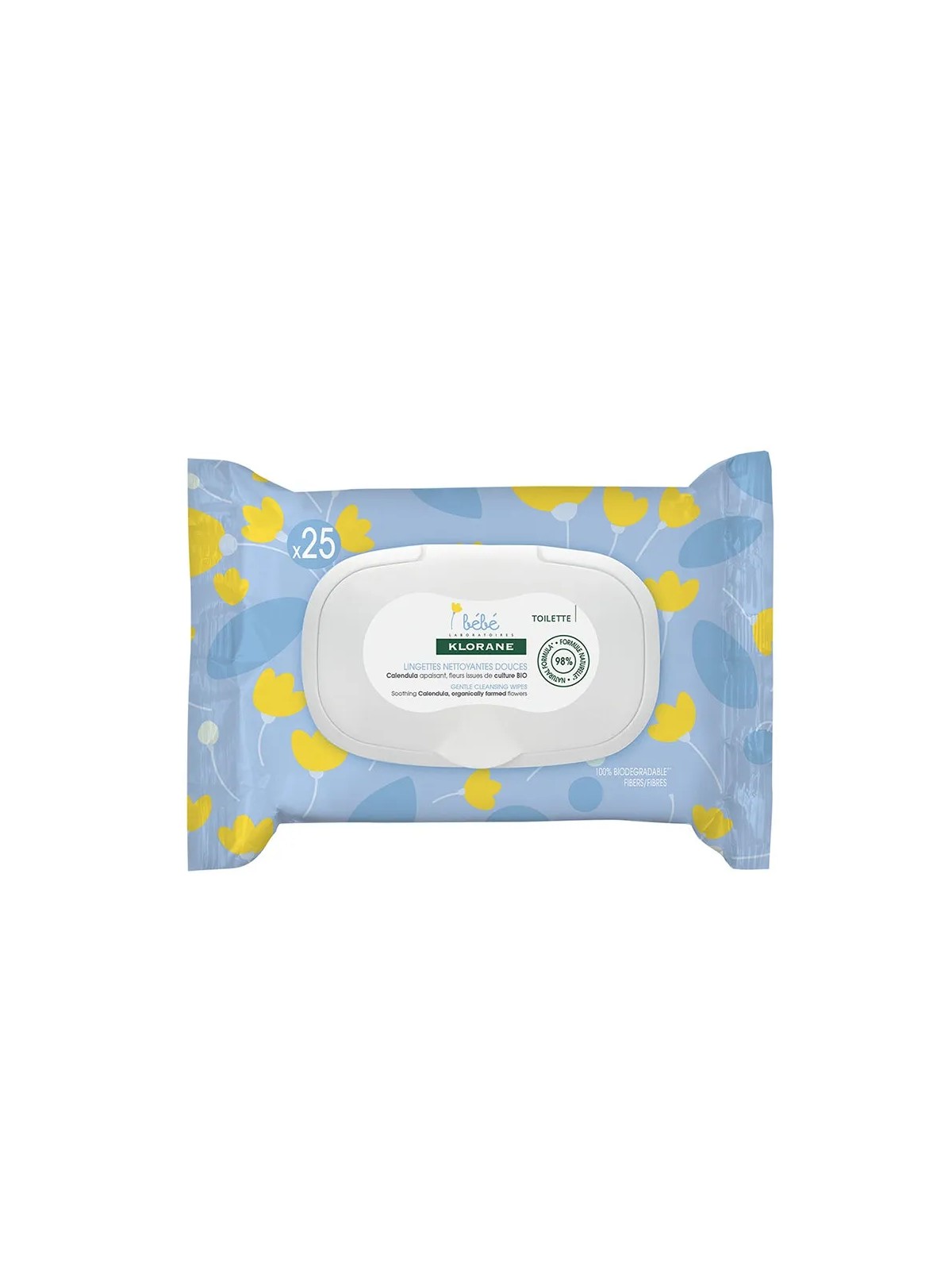 Klorane Bébé Lingettes Nettoyantes Douces 25 Unites