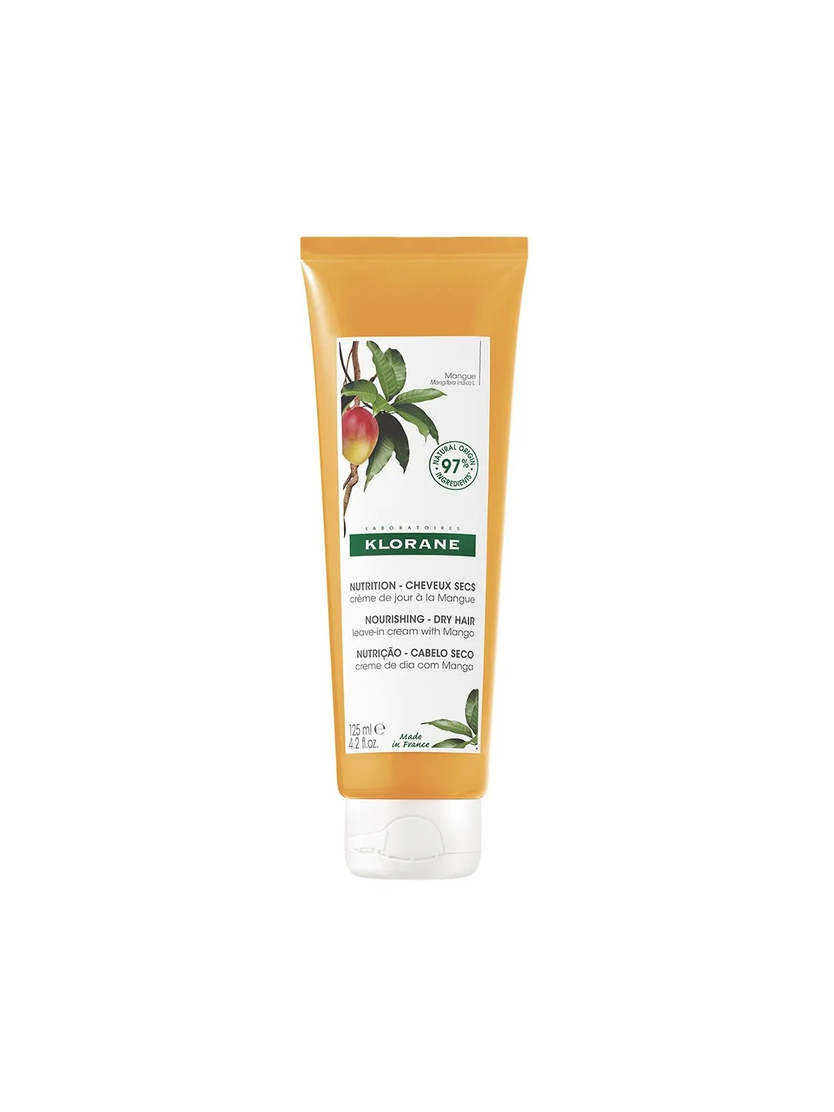 Klorane Mangue Creme De Jour Nutrition Cheveux Secs 125ml