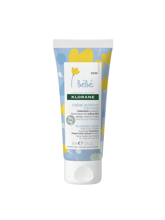 Klorane Bébé Creme Nutritive Cold Cream Peaux Seches A Tres Seches 40ml