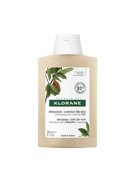 Klorane Cupuacu Shampoing Réparation Bio Cheveux Très Secs 200ml