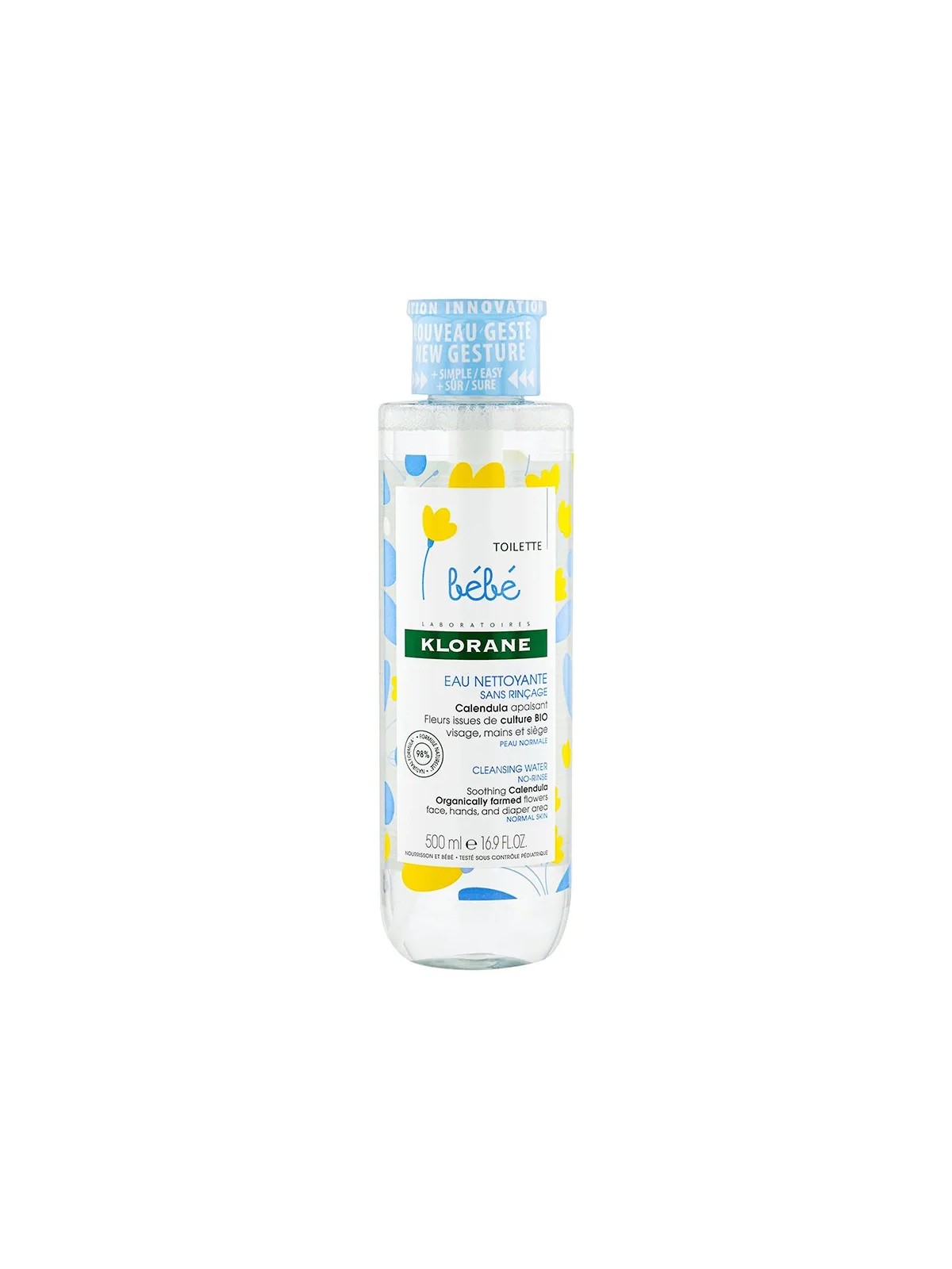 Klorane Bébé Eau Nettoyante Sans Rincage 500ml