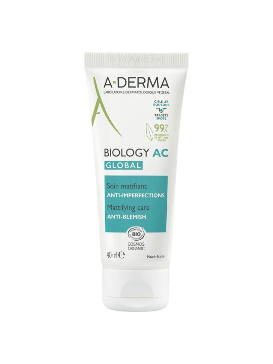 A-Derma Biology AC Soin Matifiant Anti-imperfections Bio Global 40ml