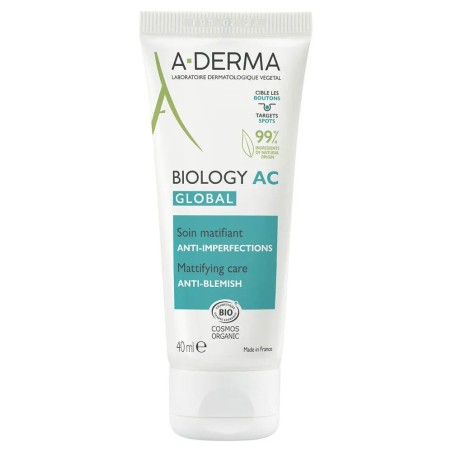 A-Derma Biology AC Soin Matifiant Anti-imperfections Bio Global 40ml