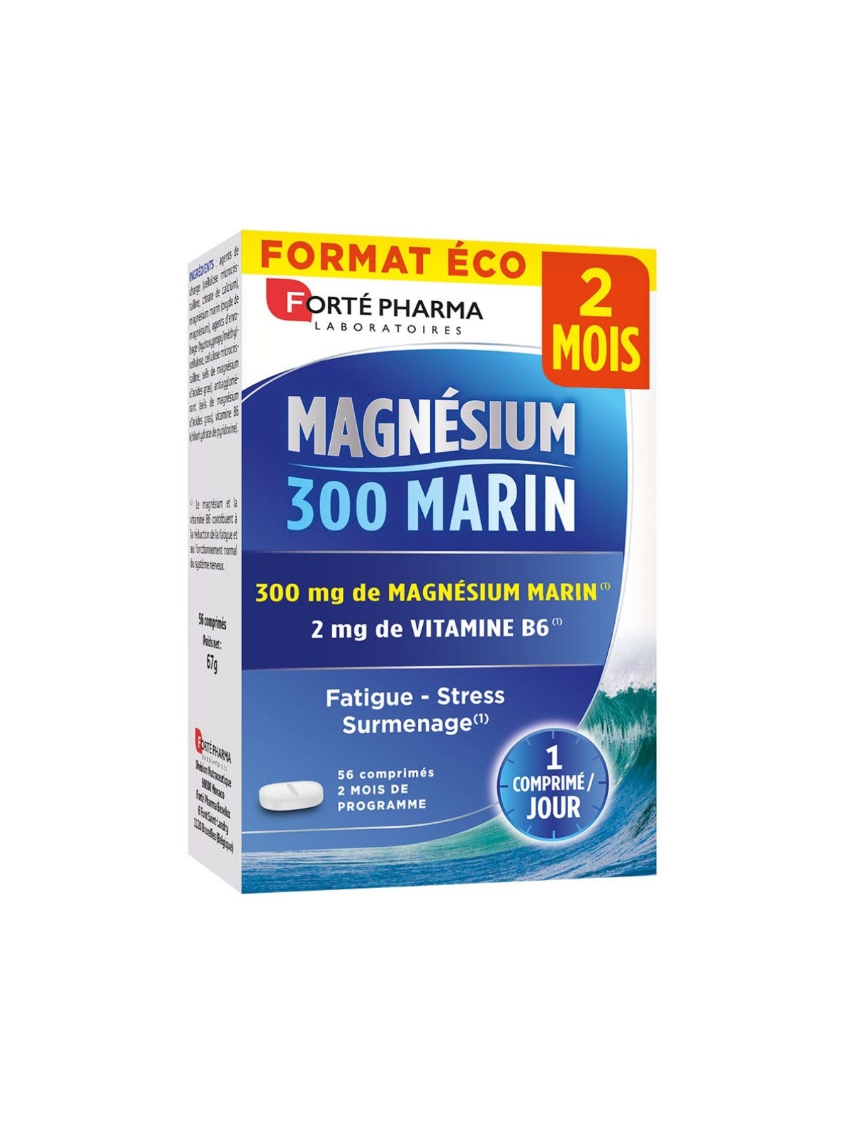 Forté Pharma Magnésium 300 Marin Stress et fatigue 56 comprimés