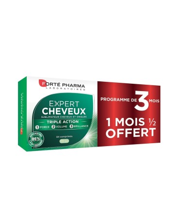 Forté Pharma Expert Cheveux Programme Beauté Cheveux et Ongles Tous type de chutes 84 comprimés