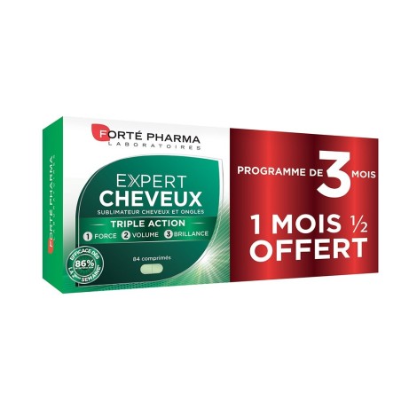 Forté Pharma Expert Cheveux Programme Beauté Cheveux et Ongles Tous type de chutes 84 comprimés