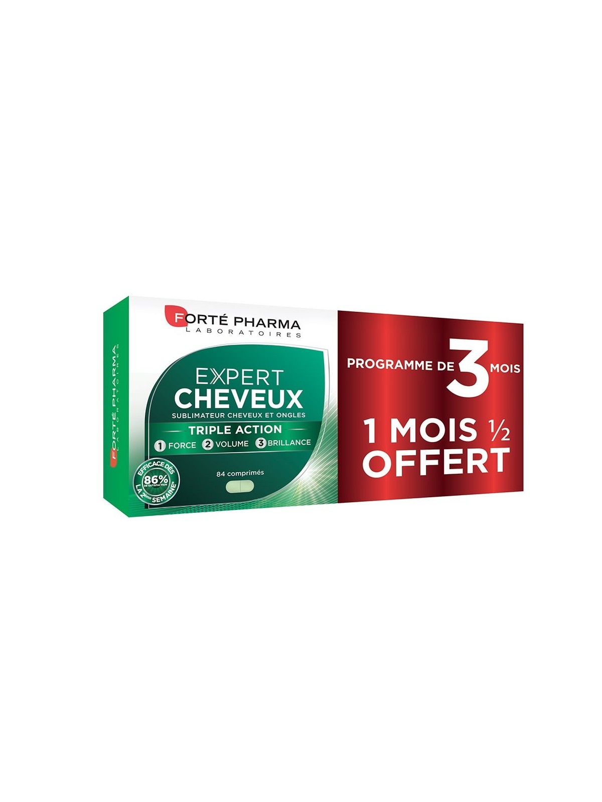 Forté Pharma Expert Cheveux Programme Beauté Cheveux et Ongles Tous type de chutes 84 comprimés