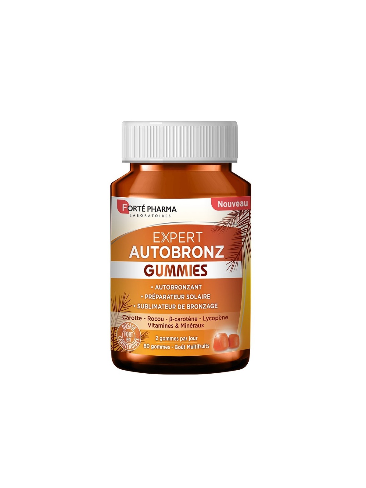 Forté Pharma Expert AutoBronz Autobronzant Hâle naturel 60 gommes à mâcher