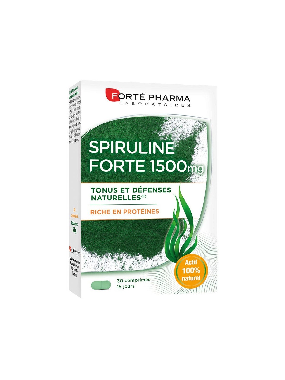 Forté Pharma Spiruline 1500 30 comprimés