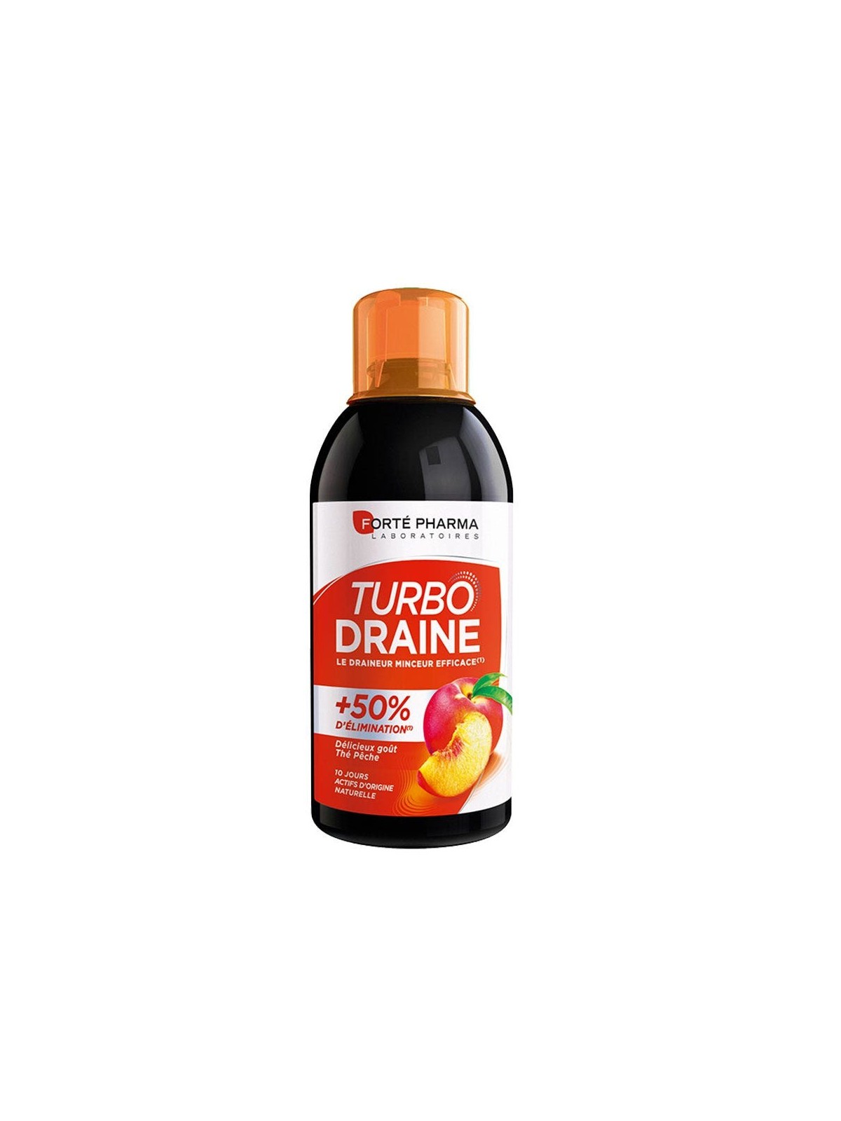 Forté Pharma TurboDraine Draineur Minceur et Elimination Goût Thé-Pêche 500ml