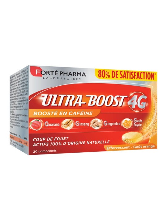 Forté Pharma Ultra Boost 4G Booster d'Energie Naturel enrichi en Caféine 20 comprimés effervescents