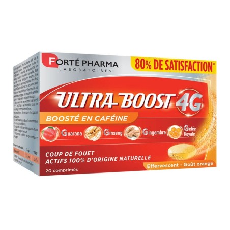 Forté Pharma Ultra Boost 4G Booster d'Energie Naturel enrichi en Caféine 20 comprimés effervescents