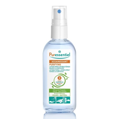 Puressentiel Assainissant Lotion Spray Antibacteriens Mains Et Surfaces 80ml