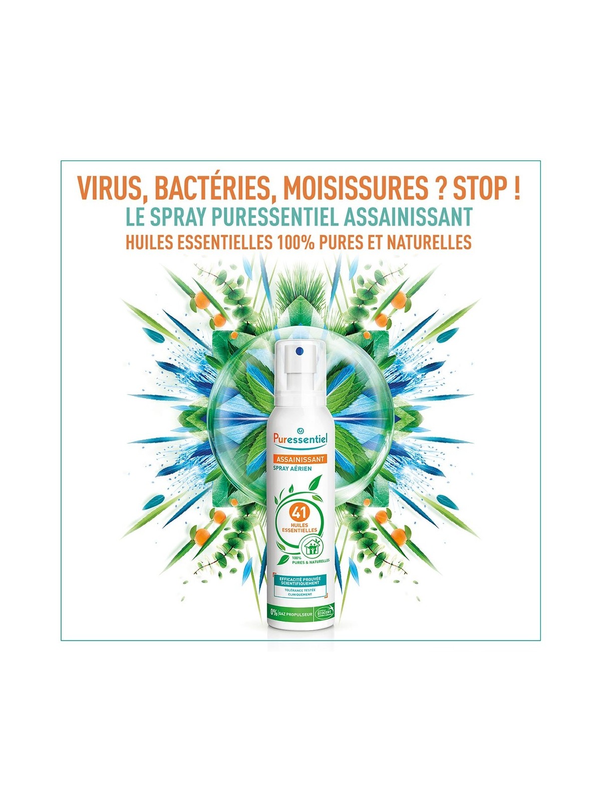 Puressentiel Assainissant Spray Aerien Aux 41 huiles essentielles 200ml