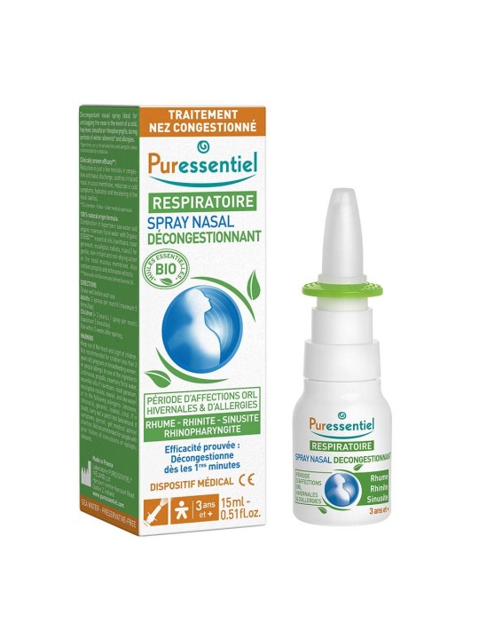 Puressentiel Respiratoire Spray Nasal Decongestionnant 15ml