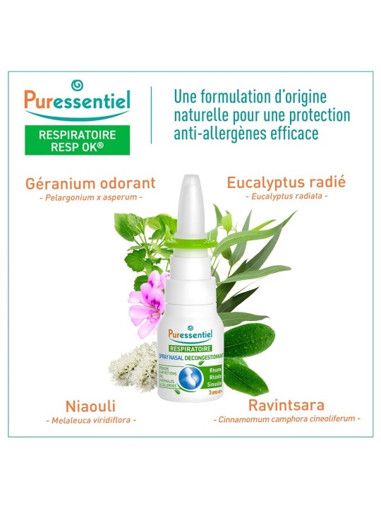 Puressentiel Respiratoire Spray Nasal Decongestionnant 15ml