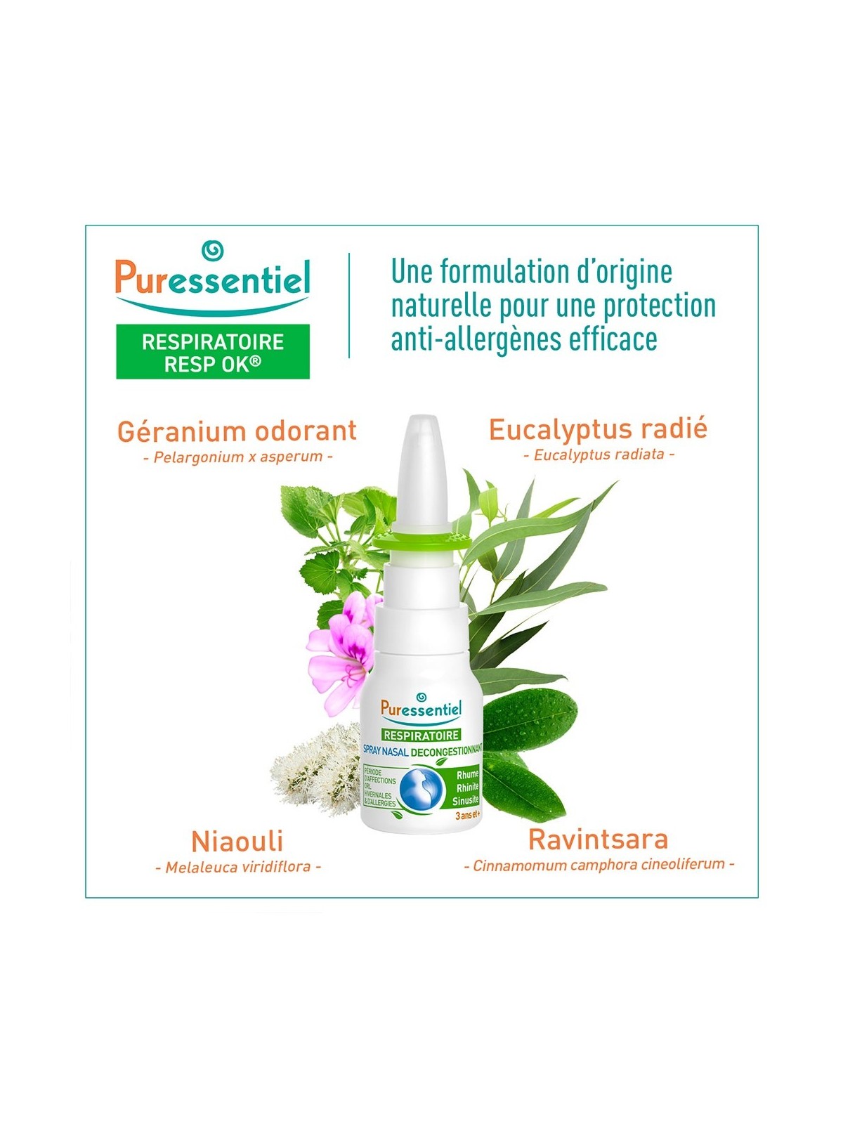 Puressentiel Respiratoire Spray Nasal Decongestionnant 15ml