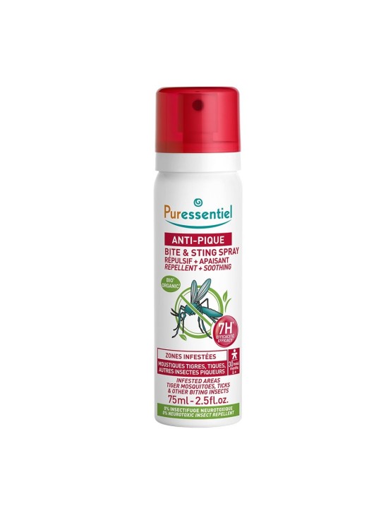 Puressentiel Anti-Pique Spray Repulsif Et Apaisant Anti-moustiques 75 ml