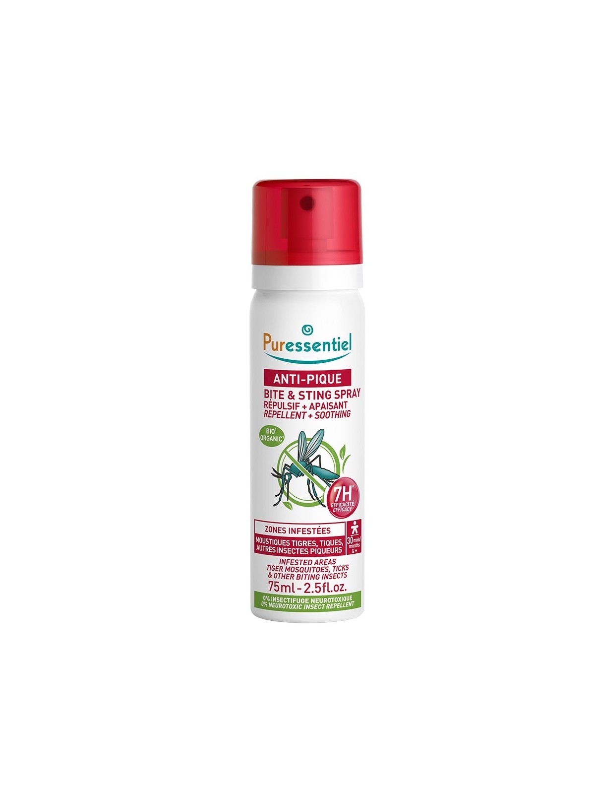 Puressentiel Anti-Pique Spray Repulsif Et Apaisant Anti-moustiques 75 ml