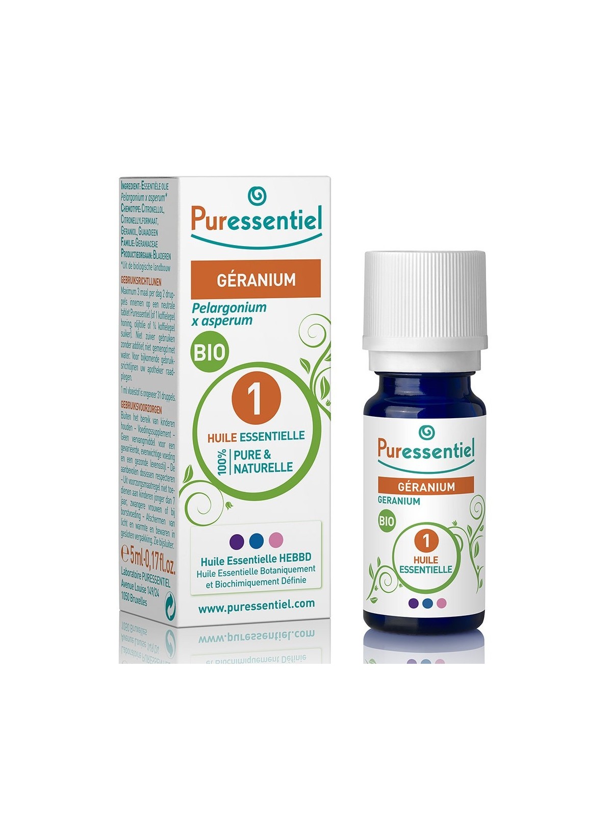 Puressentiel Huiles Essentielles Geranium Bio 5 ml