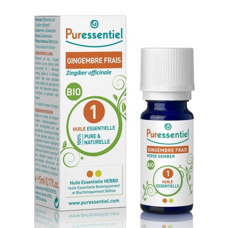 Puressentiel Huiles Essentielles Gingembre Frais Bio 5ml