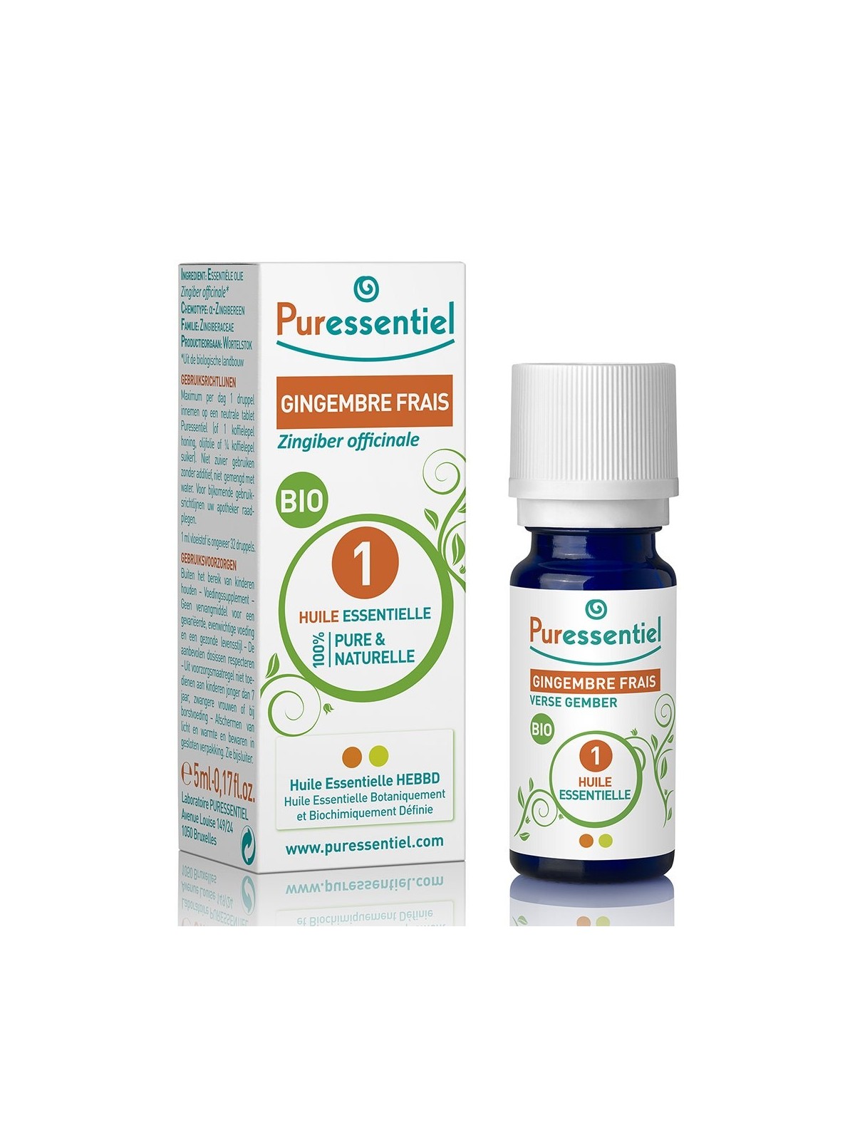 Puressentiel Huiles Essentielles Gingembre Frais Bio 5ml