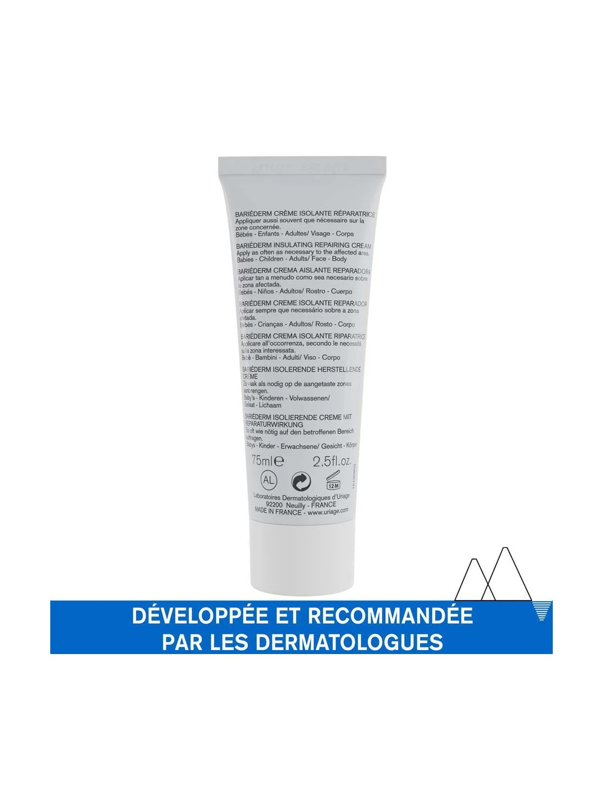 Uriage Bariéderm Creme Isolante Reparatrice Bariederm Peaux Fragilisees Et Agressees 75ml