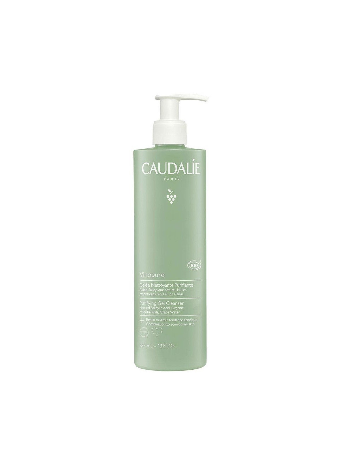 Caudalie Vinopure Gelée Nettoyante Purifiante Bio 385ml