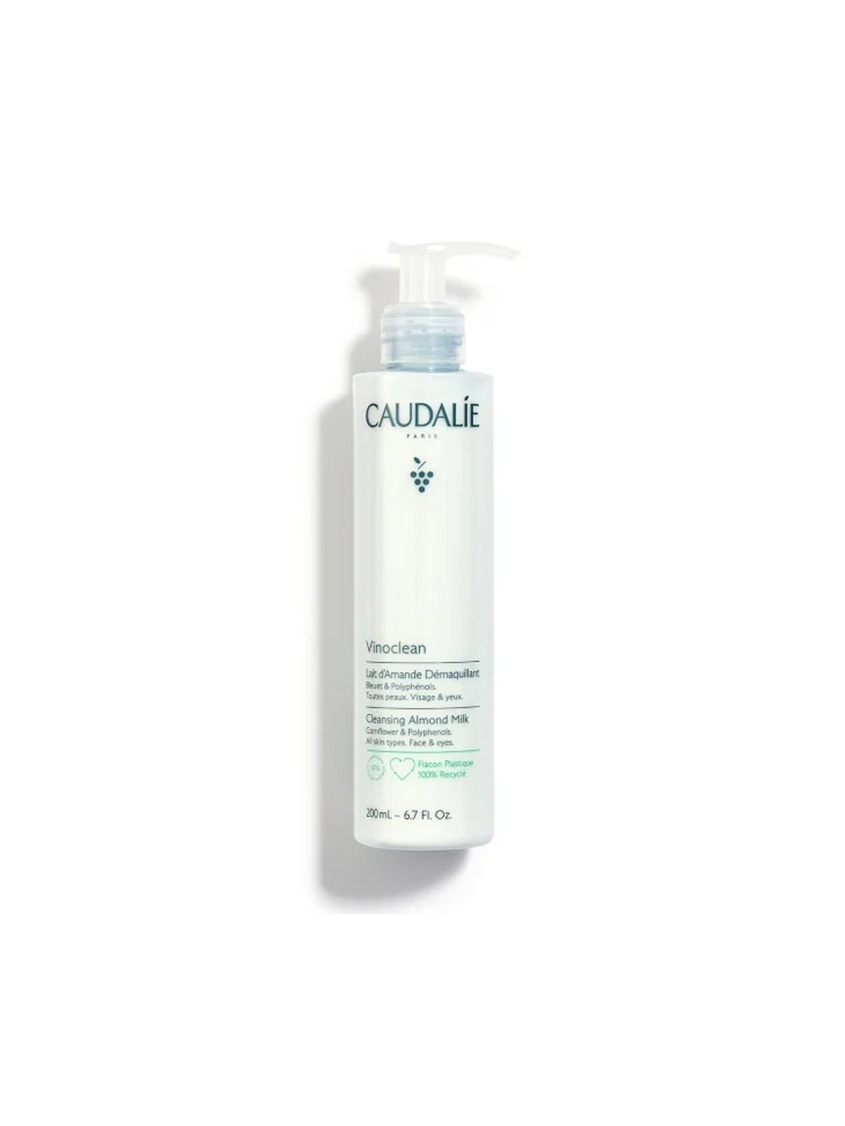 Caudalie Vinoclean Lait d'Amande Démaquillant Visage Et Yeux 200ml