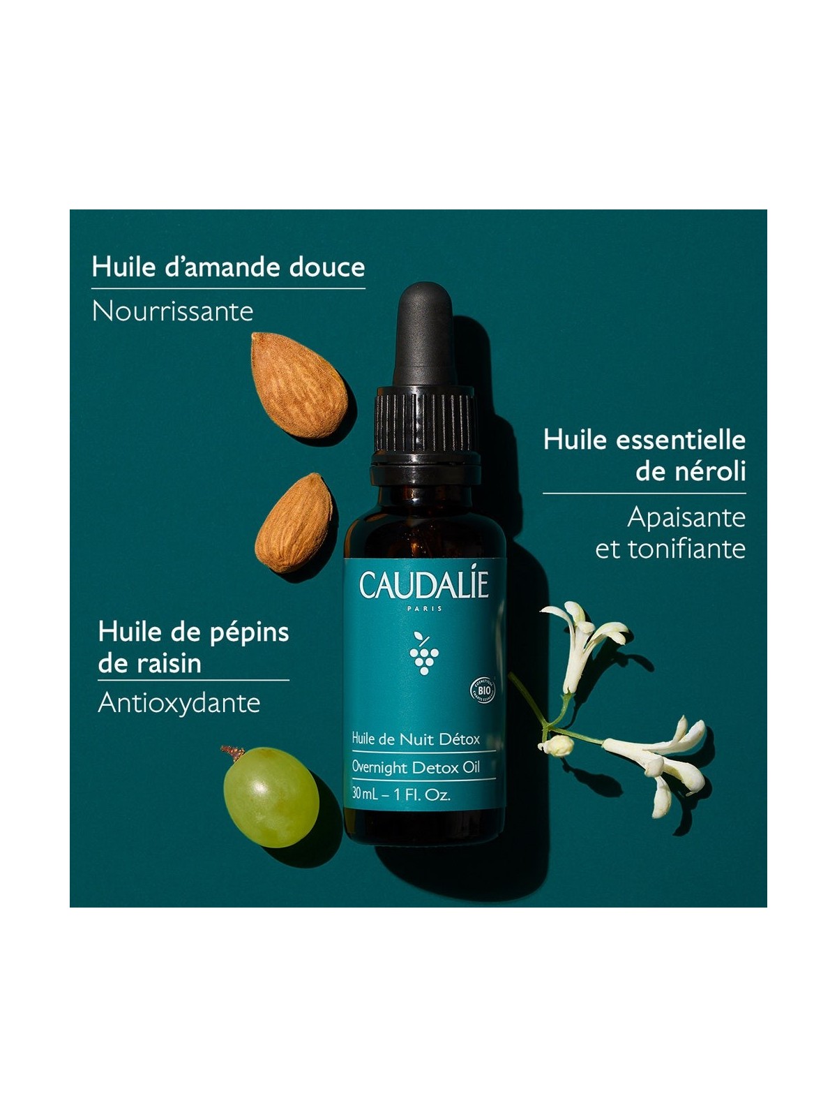 Caudalie Vinergetic C+ Huile de Nuit Détox Bio 30ml