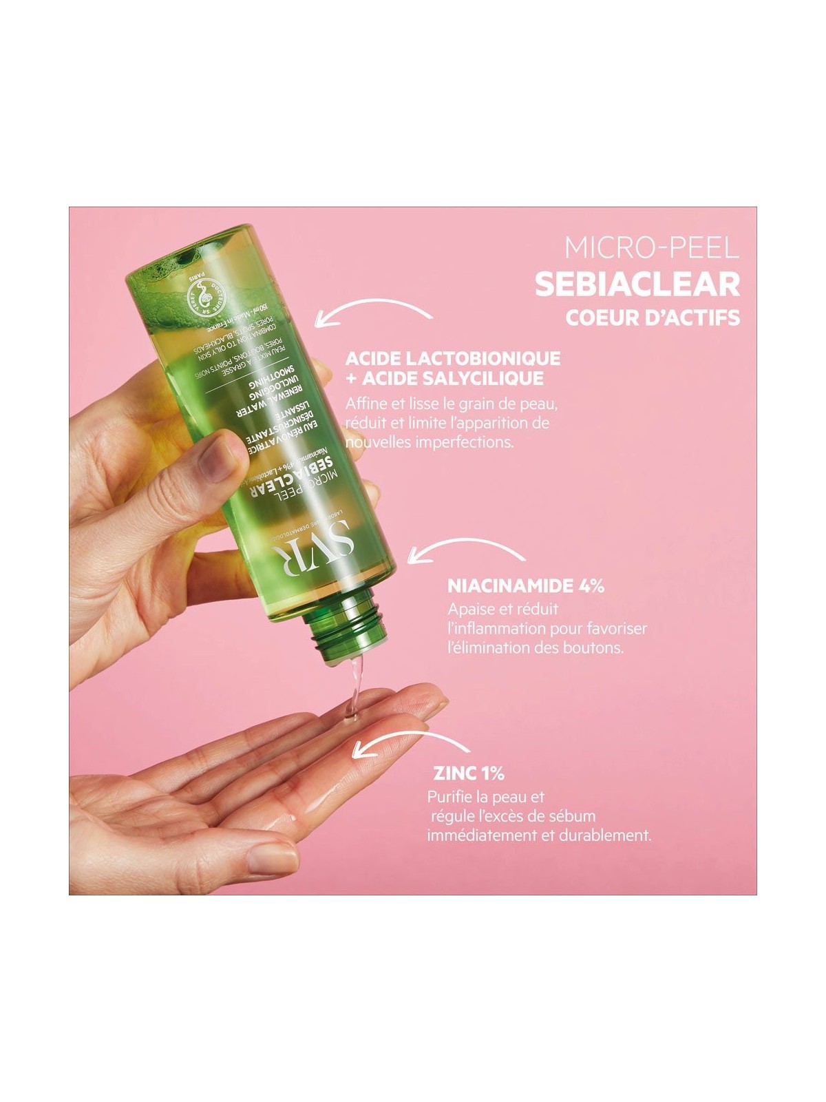 Svr Sebiaclear Micro-peel Peaux sensibles à tendance acnéique 150ml