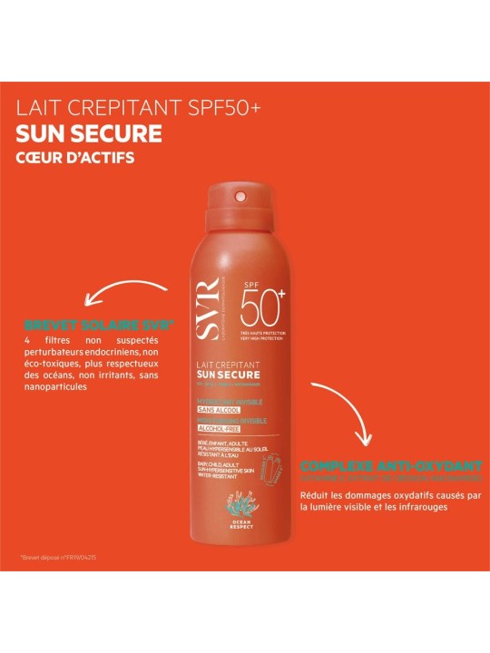 Svr Sun Secure Lait Crepitant SPF50+ 200ml