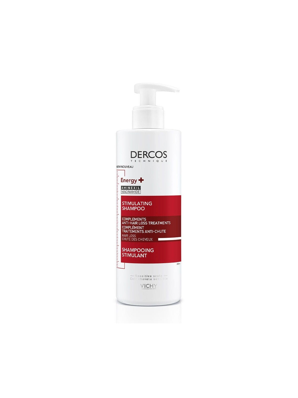 Vichy Dercos Shampooing Energy+ stimulant anti-chute à l'Aminexil 400 ml