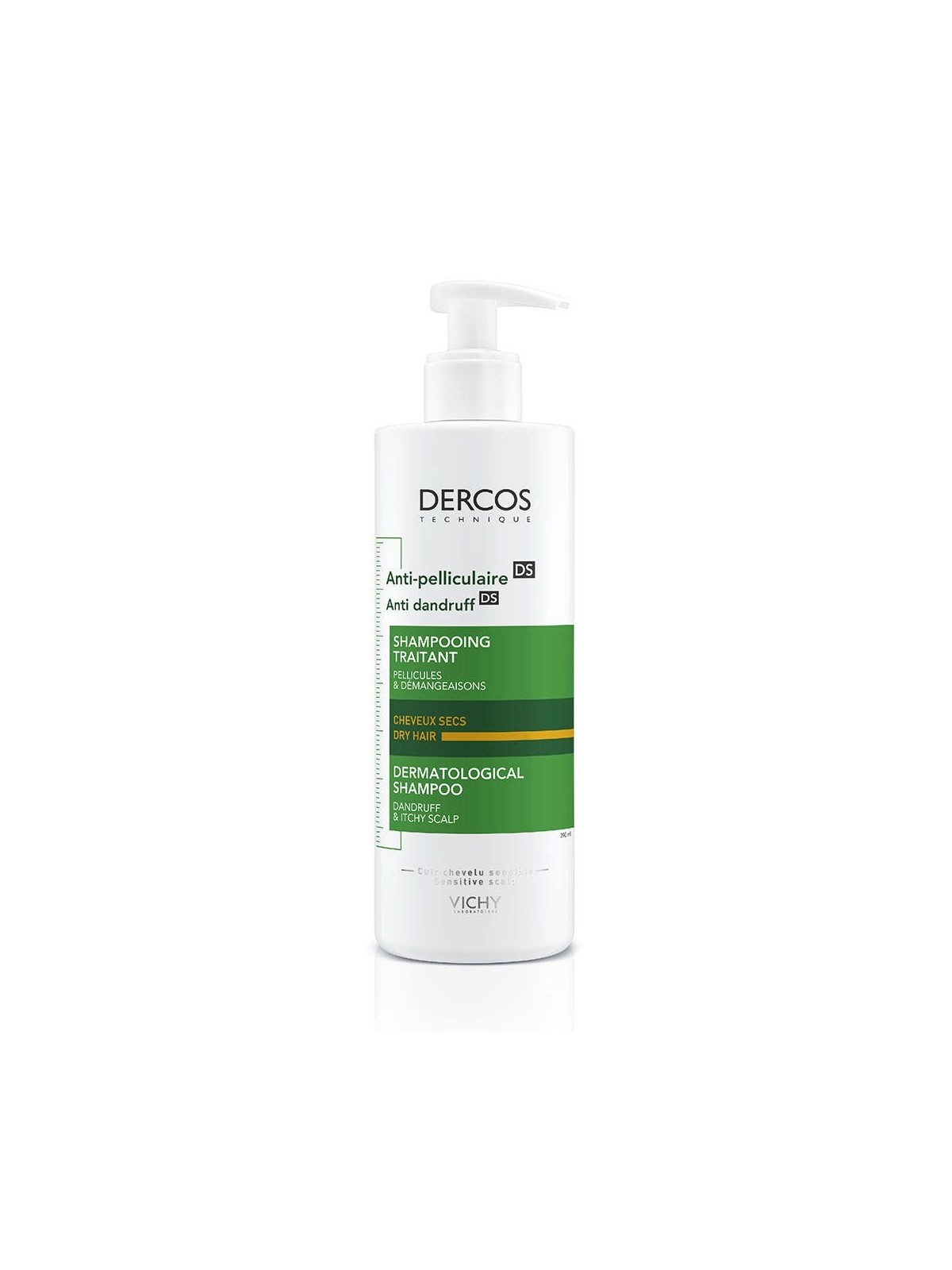 Vichy Dercos Shampooing Anti-Pelliculaire Traitant Pellicules et Démangeaisons Cheveux Secs 390ml