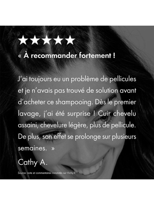 Vichy Dercos Shampooing Anti-Pelliculaire Traitant Pellicules et Démangeaisons Cheveux Secs 390ml