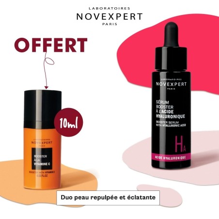 NOVEXPERT – Pack Promo Booster Acide Hyaluronique+ Mini Booster Vitamine C