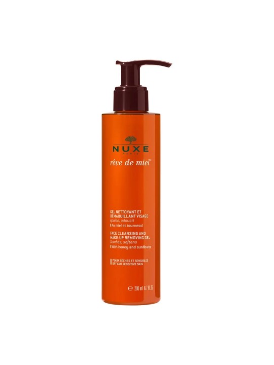 Nuxe Reve De Miel Gel Nettoyant Et Demaquillant Visage Peaux Seches Et Sensibles 200ml