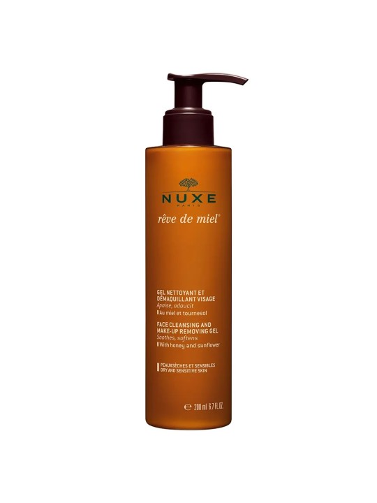 Nuxe Reve De Miel Gel Nettoyant Et Demaquillant Visage Peaux Seches Et Sensibles 200ml