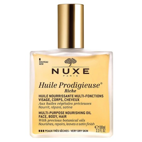 Nuxe Huile Prodigieuse Huile Riche Visage Corps Et Cheveux Peaux Tres Seches 100ml