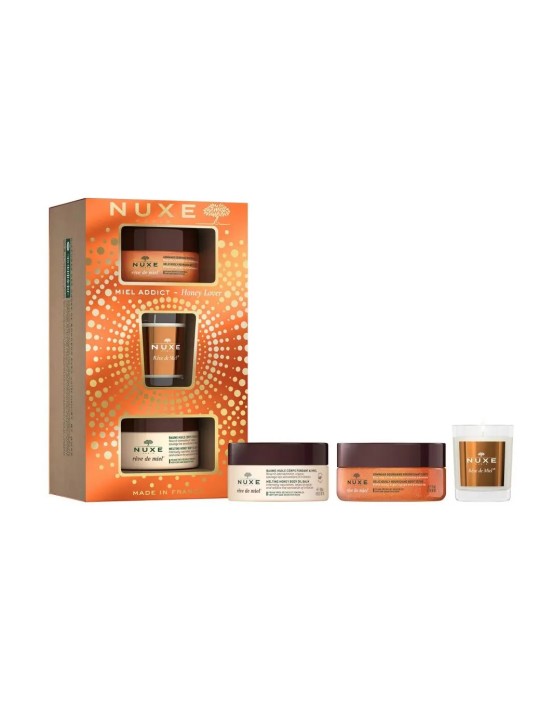 Coffret Rêve De Miel Gommage Corps, Baume Corps & Bougie