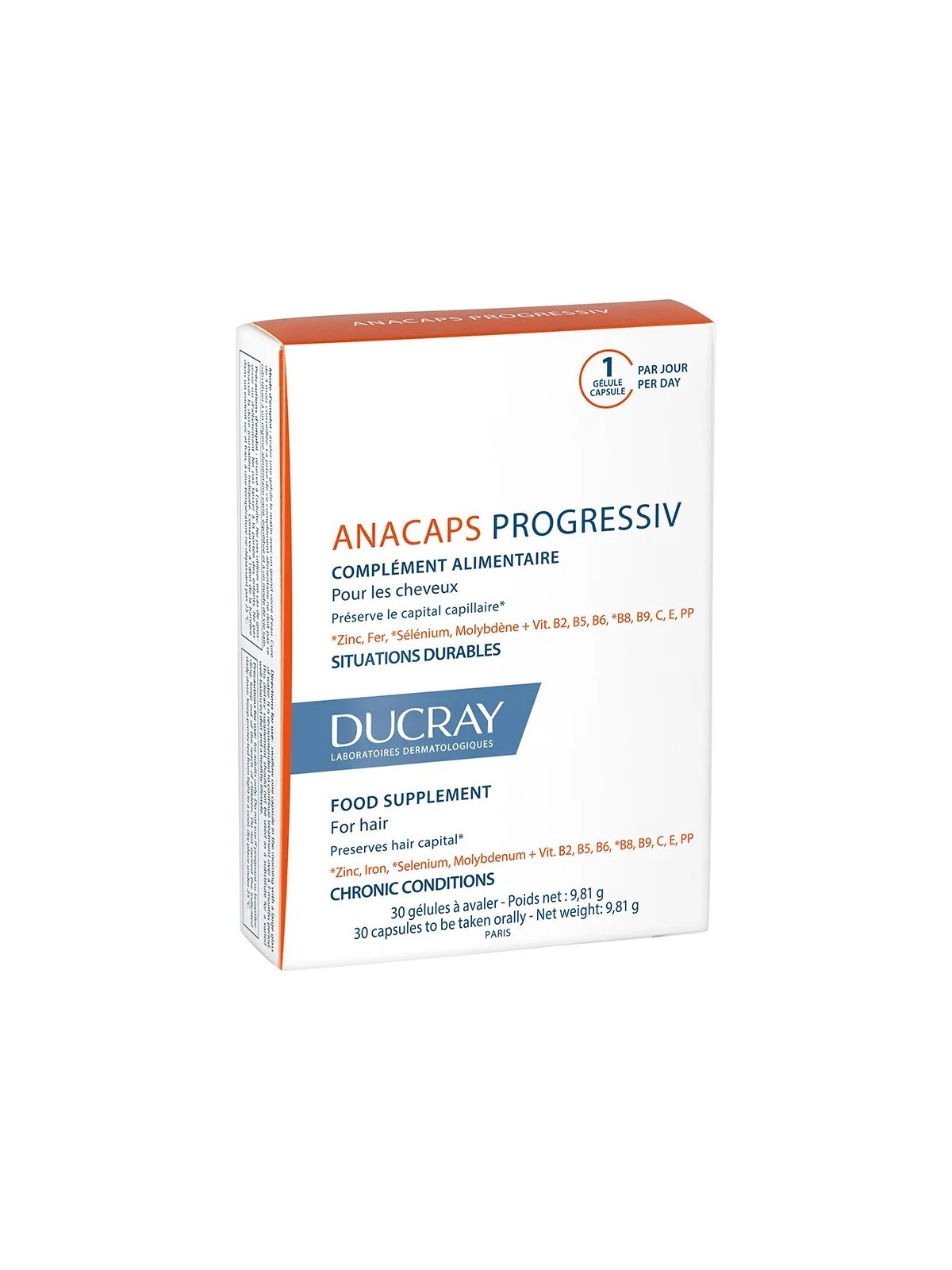 Ducray Anacaps Chute De Cheveux Chronique X30 Progressiv Progressiv