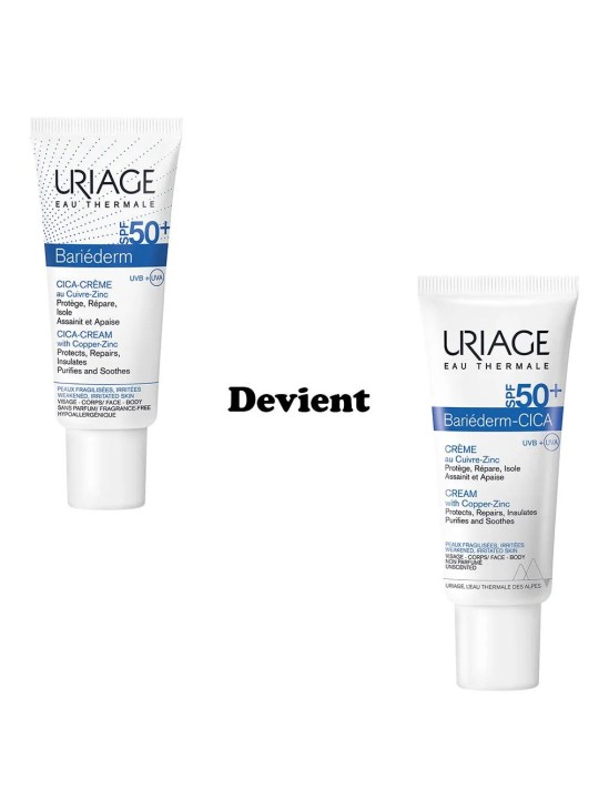 Uriage Bariéderm-Cica creme Reparatrice Au Cuivre-zinc Spf50+ 40ml Uriage 40ml