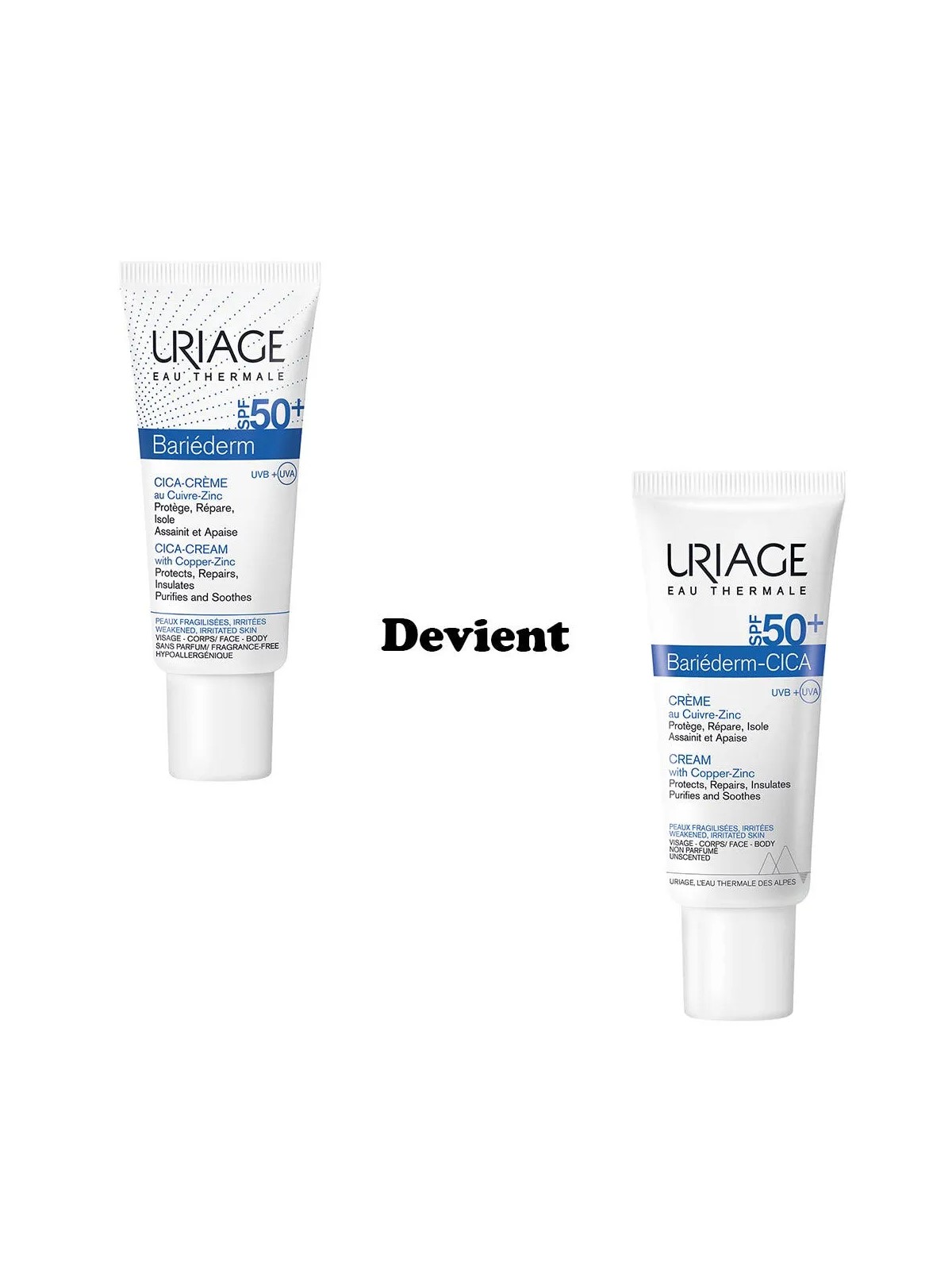 Uriage Bariéderm-Cica creme Reparatrice Au Cuivre-zinc Spf50+ 40ml Uriage 40ml