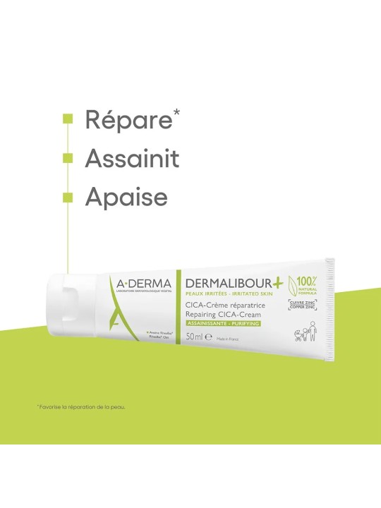 A-Derma Dermalibour+ Cica - Crème Réparatrice Peaux Irritées 50ml