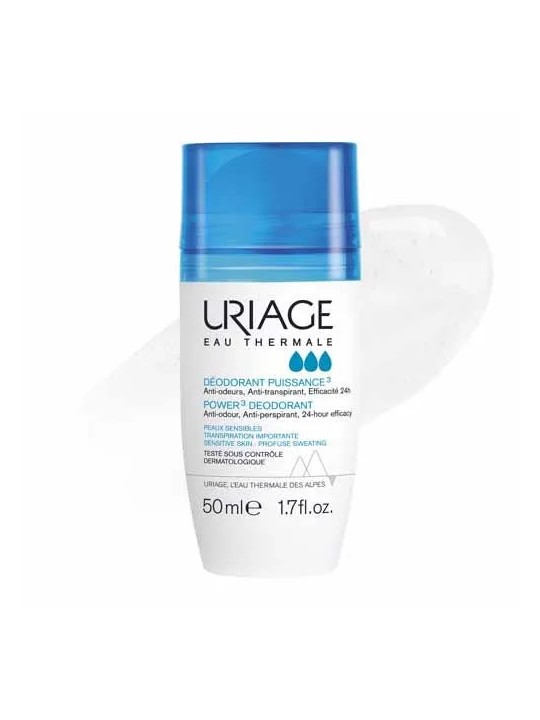 Uriage Hygiène Deodorant Puissance 3 Roll On Peaux Sensibles 50ml