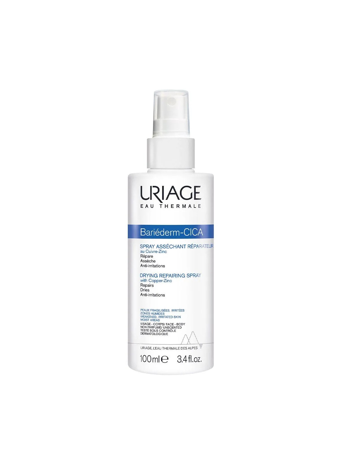 Uriage Bariéderm-Cica Spray Asséchant Réparateur Peaux Fragilisees Et Irritees 100ml